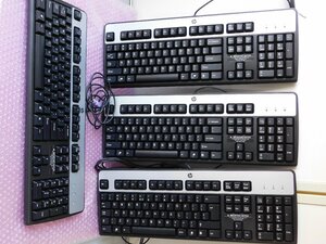 HP 純正 PS/2 US キーボード 4点セット KB-0316 PS2接続 英語キーボード English Keyboard