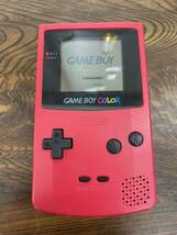 任天堂 ゲームボーイカラー 本体 レッド GAME BOY COLOR GB CGB-001 動作確認済み　カセット付き_画像2