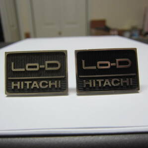 HITACHI  Lo-D  スピーカー  エンブレム  3cm   アルミ製  ネジ式   良好品！  ２個  ②の画像1