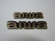 AIWA　 スピーカー 　　エンブレム　 　3.6cm　　2個_画像1