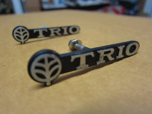 レトロ品　　TRIO 　トリオ　　スピーカー 　　エンブレム　　　5.2ｃｍ 　　アルミ製　　 ネジ式　　２個