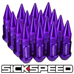 SICKSPEED purple P1.5 wheel nut 50mm 20ps.@ spike cap USDM JDM Schic Speed Lexus Toyota Honda MMC Mazda 