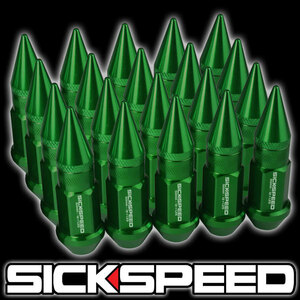 SICKSPEED green P1.5 50mm 20ps.@ spike cap USDM JDM Schic Speed Stan s Lexus Toyota Honda MMC Mazda 