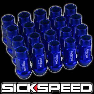 SICKSPEED ブルー P1.25 50mm 20本 レーシングナット アルミ鍛造 USDM JDM シックスピード スタンス ニッサン スバル スズキ