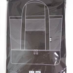 ユニクロ UNIQLO メッシュトートバッグ（保冷収納付き）黒 ブラックの画像1