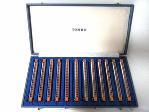  губная гармоника TOMBO harmonica Professional 22 с футляром 12 шт. комплект 