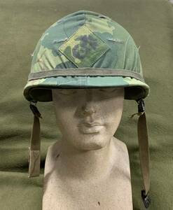#. Vietnam war U.S. Marine Corps the truth thing helmet cover Mitchell camouflage (1965 year made ). empty . squad 2024/05/29