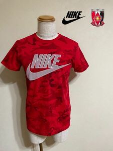 【良品】 NIKE ナイキ ビッグロゴ 浦和レッズ カモフラ柄 クルーネック Tシャツ トップス サイズS 半袖 赤 レギュラーフィット