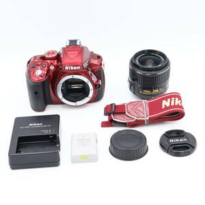 Nikon デジタル一眼レフカメラ D5300 18-55mm VR II レンズキット レッド 2400万画素 3.2型液晶 　＃訳あり品