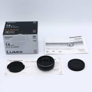 パナソニック 単焦点 広角レンズ マイクロフォーサーズ用 ルミックス G 14mm/F2.5 ASPH. ブラック H-H014A-K　#240428_BR3FA201789