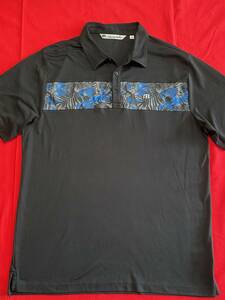 1 иен * travis ma колодка Travis Mathew рубашка-поло рубашка с коротким рукавом черный чёрный XL тигр vi sma колодка Golf *