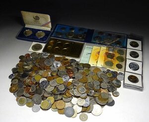 緑屋t■ 時代物　海外　コイン　硬貨　アジア ヨーロッパ アメリカ　大量 まとめて　総重量約4.18kg　mats/5-457/7-1#80