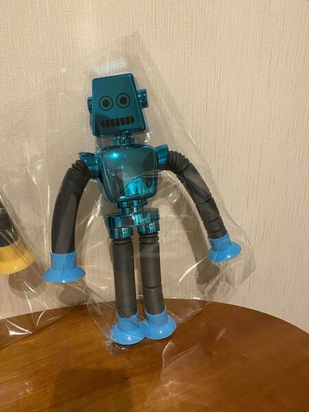 チューブロボット　吸盤付き　伸びるロボット　BIG　青　SNSで話題のロボット　[送料無料]