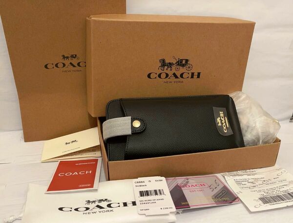 COACH スマホショルダーバッグ　ブラック　新品