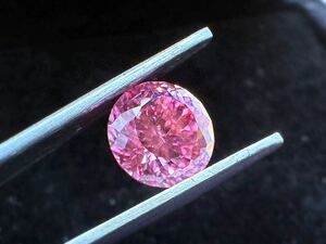 モアサナイト ピンク pink ロシアンカット 1.0CT 6.5mm 百花カット ルース 裸石 証明書付き 百面カット 桜 sakura さくら モアッサナイト