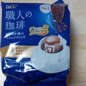 UCC 職人の珈琲　 ドリップコーヒー 　まろやか味のマイルドブレンド★16杯分　ネコポスで発送★賞味期限2025.04