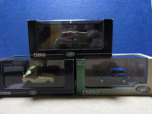 1/43 EBBRO エブロ HONDA N360(Blue),Vamos Honda 4 Full horo(Dark Green),Vamos Honda 2(White)