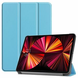 アイパットプロ 11インチ iPad Pro 2022/2021/2020/2018 兼用 三つ折 ケース スタンド機能付きケース 薄型 軽量型 シーブルー