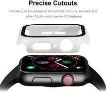 【送料無料】Apple Watch 用ケース アップルウォッチ保護ケース ガラスフィルム 一体型 アップルウォッチカバー(42mm ホワイト)_画像4