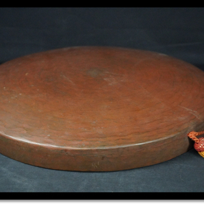 銅器 2㎏ ドラ 茶室 銅鑼 和骨董 茶道具の画像8