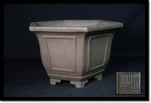  plant pot pot ② China fine art Tang thing . mud purple sand Zaimei ceramics bonsai bonsai pot old . China old pot main . flower pot tray 