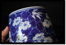 道光年製　氷裂紋　瓔珞紋　梅　水指　中国美術　古玩　茶道具　茶室_画像6