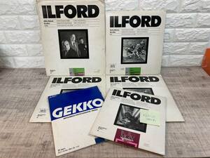 ☆未開封品　ILFORD フォトグラフィック・ペーパー　4点セット(大四切・四切×3) マルチグレードFB 中外写真薬品 おまけ2点付 (開封済)