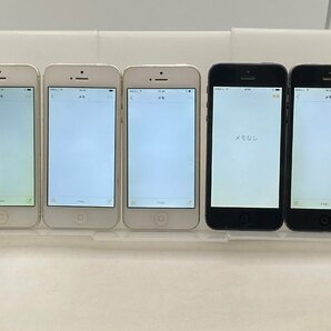 【中古・ジャンク】まとめ売り5台 液晶浮き 他 Apple iPhone5 au NW利用制限〇 本体 A-05460の画像3
