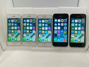 【中古・ジャンク】まとめ売り5台 液晶浮き 他 Apple iPhone5 au NW利用制限〇 本体 A-05460