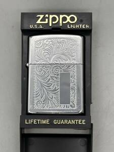 Y05046　　ZIPPO ベネチアン アラベスク 唐草模様 オイルライター 火花有り 現状品