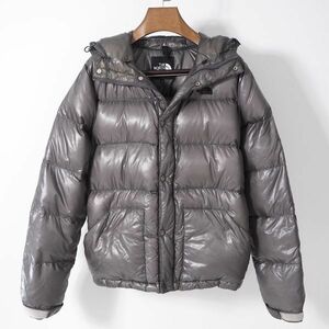 ノースフェイス THE NORTH FACE 4-ZD106 胸ロゴ ダウン ジャケット グレー L メンズ