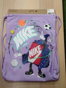 ナイキ Nike ランドリーバッグ ジムサック デイバッグ FN1360 512(ライラックブルーム×ライム) 12L 35cm×46cm