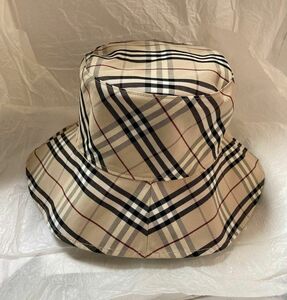 美品　バーバリー　BURBERRY リバーシブル　つは広い　バケットハット