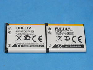 NP-45 ２個 FUJI FILM 未使用品 純正バッテリー管理782