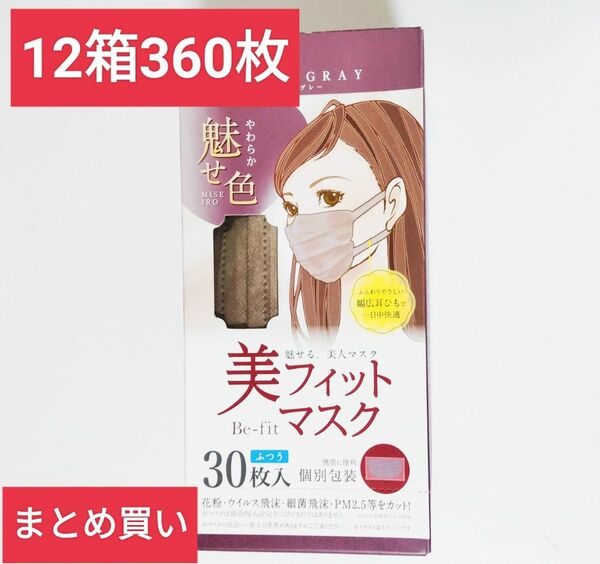 まとめ買い　美フィットマスク　30枚入り×12箱　 ふつう