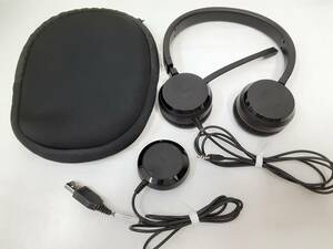 【中古】 Jabra ジャブラ ヘッドセット HSC060 有線 専用ケース 付 ／ ヘッドホン ヘッドフォン マイク 【5742-2】