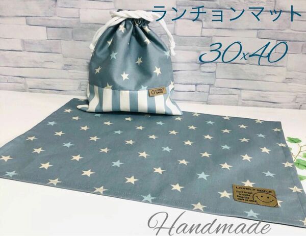 No.323 ハンドメイド☆巾着袋・ランチョンマットセット