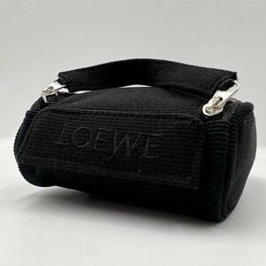 1 jpy unused class rare LOEWE Loewe leather men's second bag black black clutch bag handbag ultimate beautiful goods 