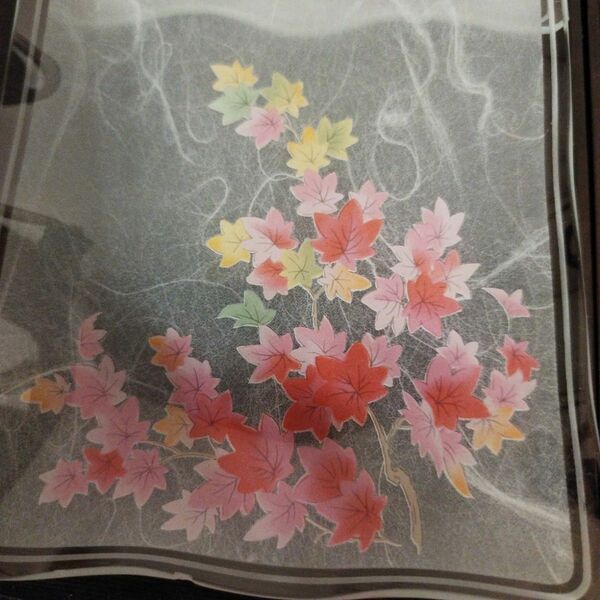 ファンシークラフトグラス　硝子角皿5枚　花の万葉集