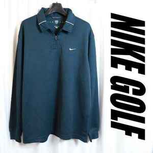 ナイキゴルフ NIKE GOLF DRI-FIT 吸汗速乾！長袖ドライポロシャツL ハーフジップ！プラクティスシャツ コンプレッションシャツ プル 050802