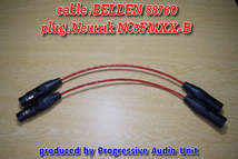 □□ BELDEN 88760＋XLR plug オス-メス（NCFMXXB）/1.00m×2本_画像1