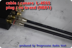 □□ Canare L-4E6S(BK) ＋RCA Gp_plug（NB01）/0.70m×2本