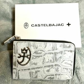 財布 メンズ 二つ折り L字ファスナー おしゃれ 本革 CASTELBAJAC カステルバジャック ジプス ホワイト