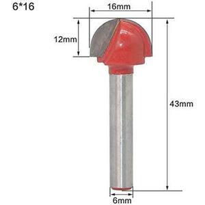 SeonFook 4本組 6mm 超硬U溝ビット ルータービット U溝ルータービット 6.35mmシャンク ラウンドノーズルータビット 電動トリマー用ビット