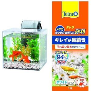 【セット買い】テトラ (Tetra) テトラ 静かな金魚飼育セット SF-17GF 水槽 アクアリウム + テトラ (Tetra) メダカ ラクラクお手入れ砂利 ホ