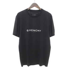 【特別価格】GIVENCHY 22SS Reverse slim t-shirt ロゴプリントTシャツ ブラック メンズL