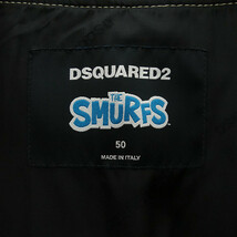 【特別価格】DSQUARED2 Smurfs スマーフ プリント ボンバージャケット ベージュ/ブラック メンズ50_画像3