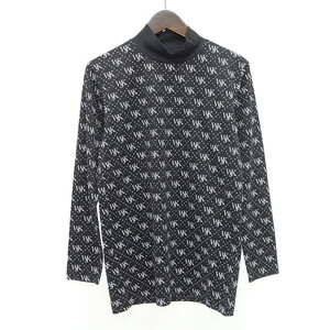 【特別価格】WJK GOLF patterned L/S mock neck ゴルフ モックネック カットソー ブラック メンズM