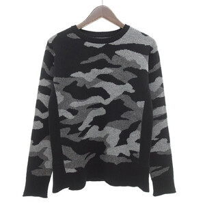 【PRICE DOWN】WJK 6872 ca13c jacquard pull-over ジャガード ニット ブラック×グレー メンズS