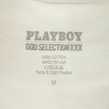 【特別価格】GOD SELECTION XXX × PLAYBOY プレイボーイ ボックス ロゴ プリント Tシャツ ホワイト メンズM_画像3